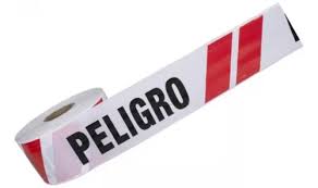 CINTA PELIGRO ROJO BLANCO ROLLO