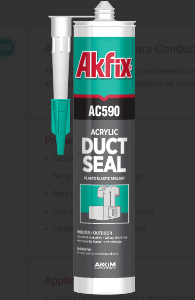 SELLADOR HOJALATERIA DUCT SEAL AC590 AKFIX