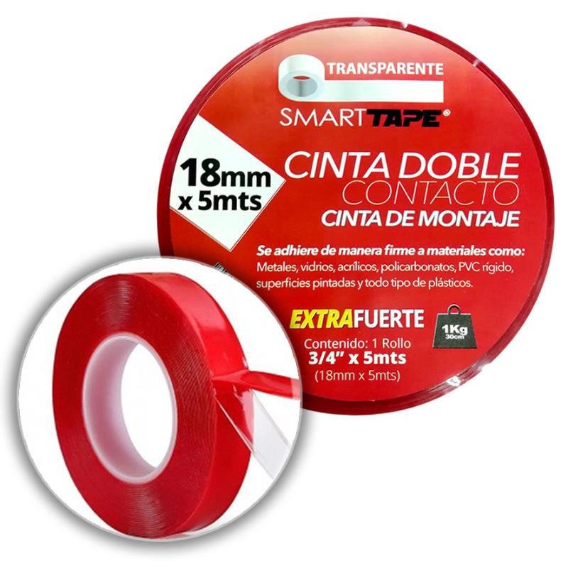 CINTA DE MONTAJE 18MMX5MT TRANSP. SMART TAPE