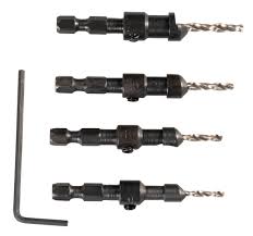 SET BROCAS AVELLANADORAS C/LLAVE 5PCS