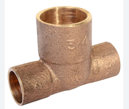 TEE SO SO SO 1/2X3/4X1/2 BRONCE