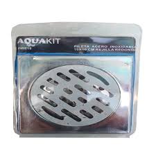 PILETA REJILLA REDONDA ACERO/INOX 15X15