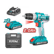 TALADRO INALAMBRICO 20V TOTAL (2 BATERIA + CARGADOR)