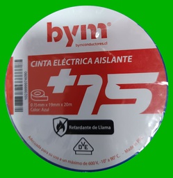 CINTA AISLADORA RETENCION LLAMA BYM VERDE 19MMX20MT