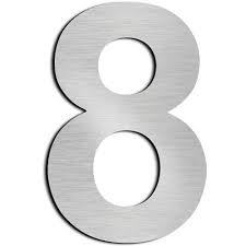 NUMERO 8 DE ACERO INOXIDABLE 75MM