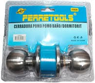 CERRADURA POMO FERRETOOLS BAÑO/DORMITORIO INOX