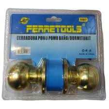CERRADURA POMO FERRETOOLS DORMITORIO DORADO